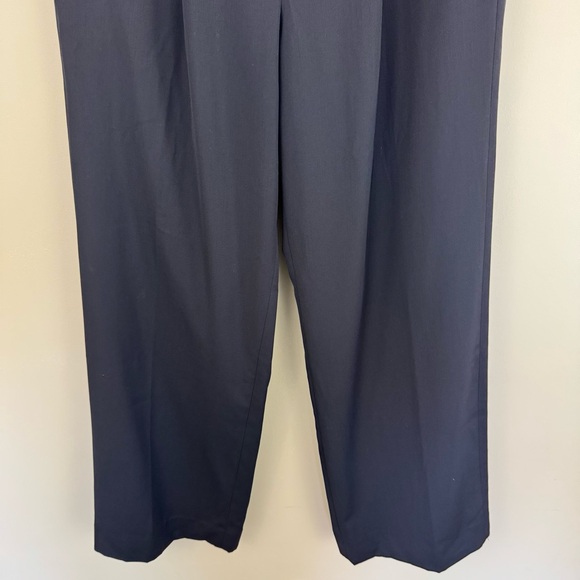 Everlane The Italian Wool Way-High® Drape Pant Navy Blue Size 8 Pleated - Picture 5 of 12
